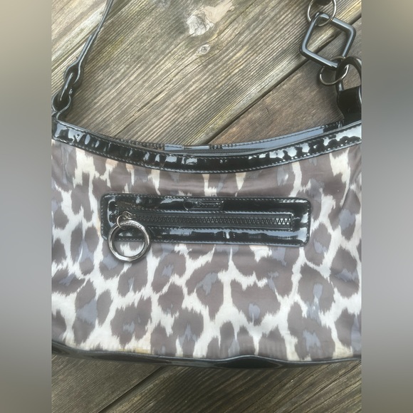 LeSportsac Boutique Leopard Print grey & black Shoulder small Purse - Picture 7 of 12
